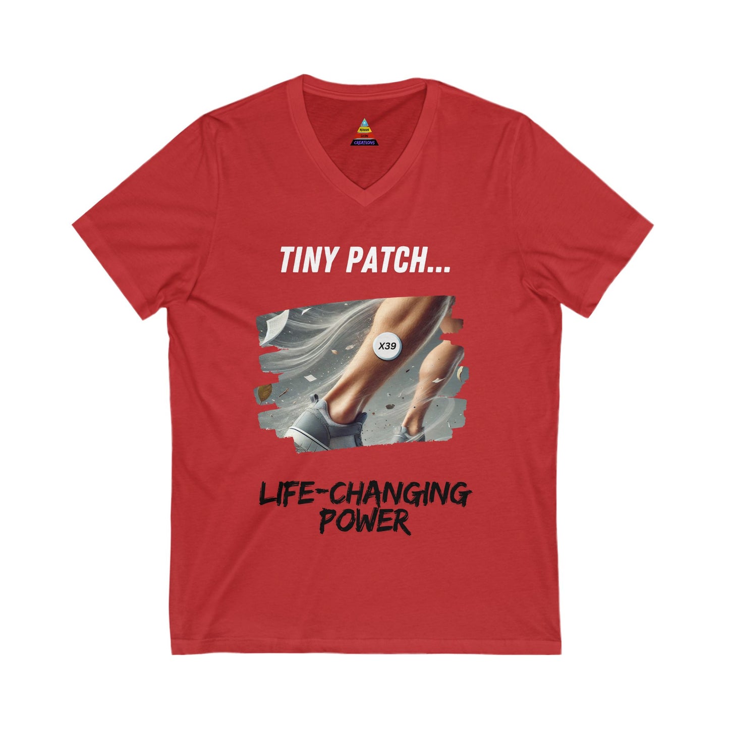 Unisex Stem Cell Reactivation Patch V-Neck Tee