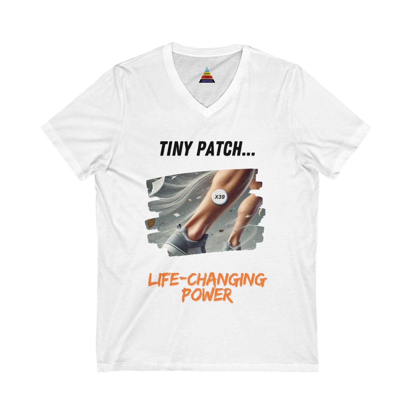 Unisex Stem Cell Reactivation Patch V-Neck Tee