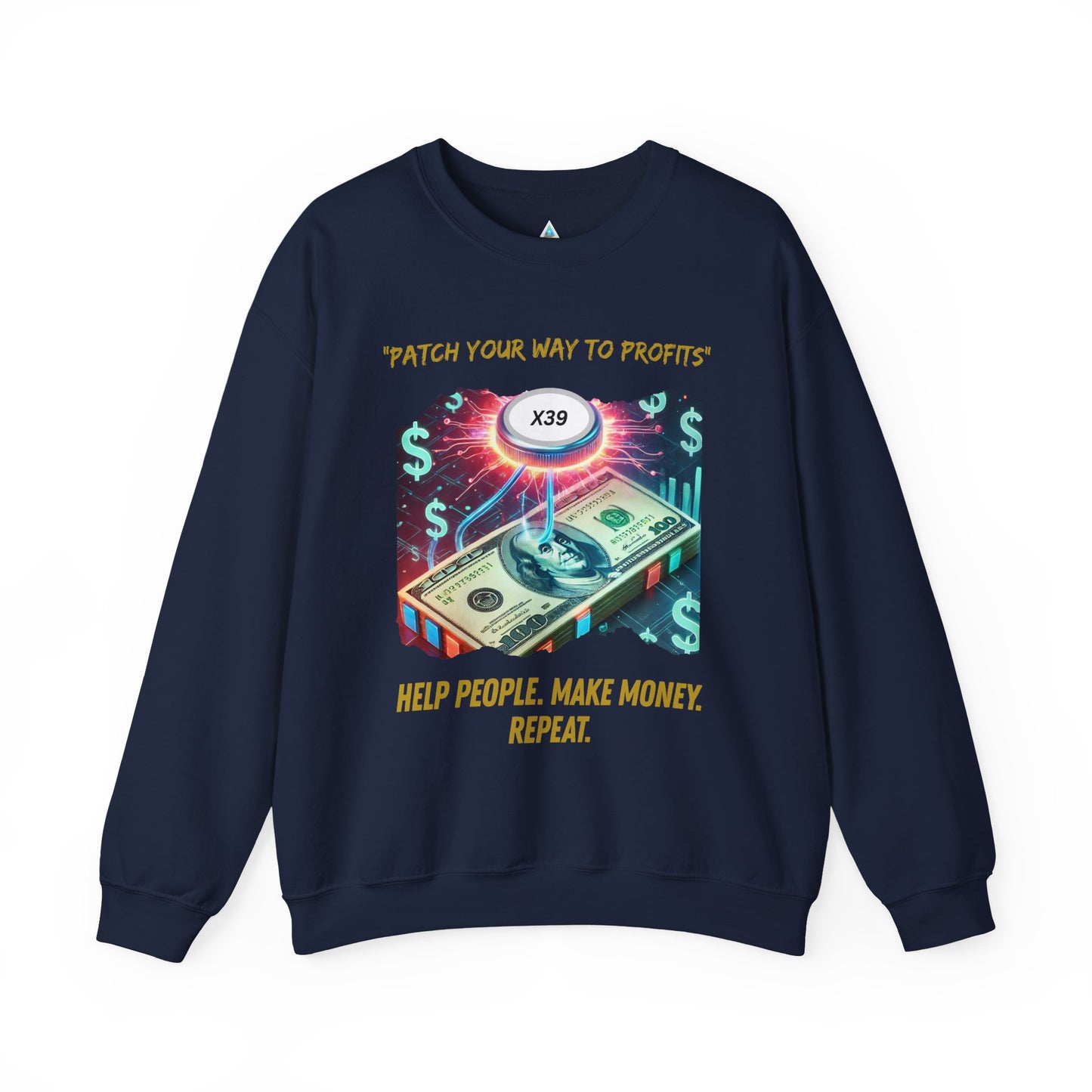 Patch Your Way To Profits Crewneck Sweatshirt