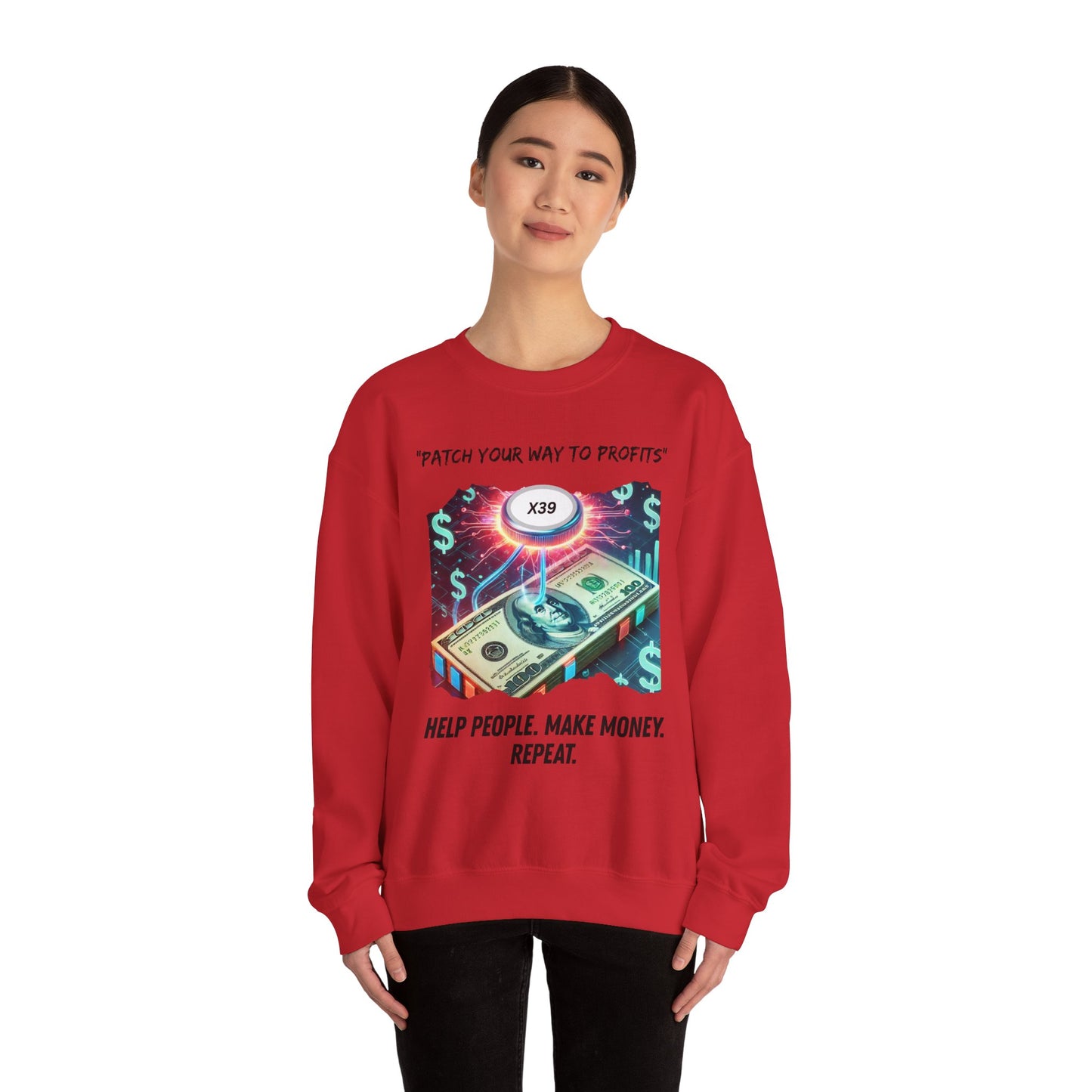 Patch Your Way To Profits Crewneck Sweatshirt