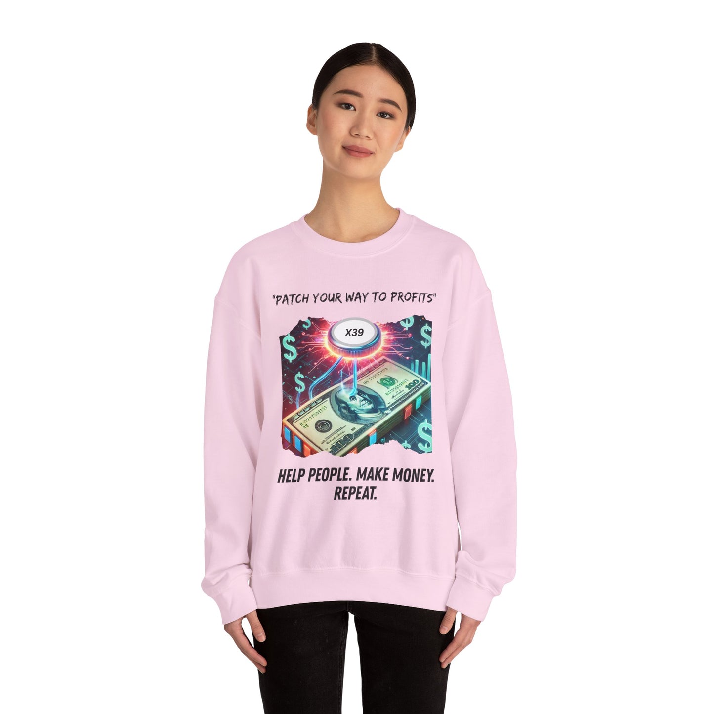 Patch Your Way To Profits Crewneck Sweatshirt