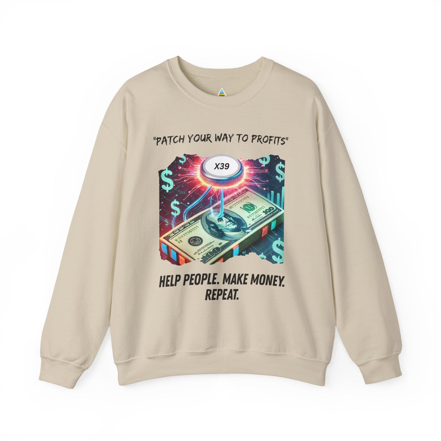 Patch Your Way To Profits Crewneck Sweatshirt