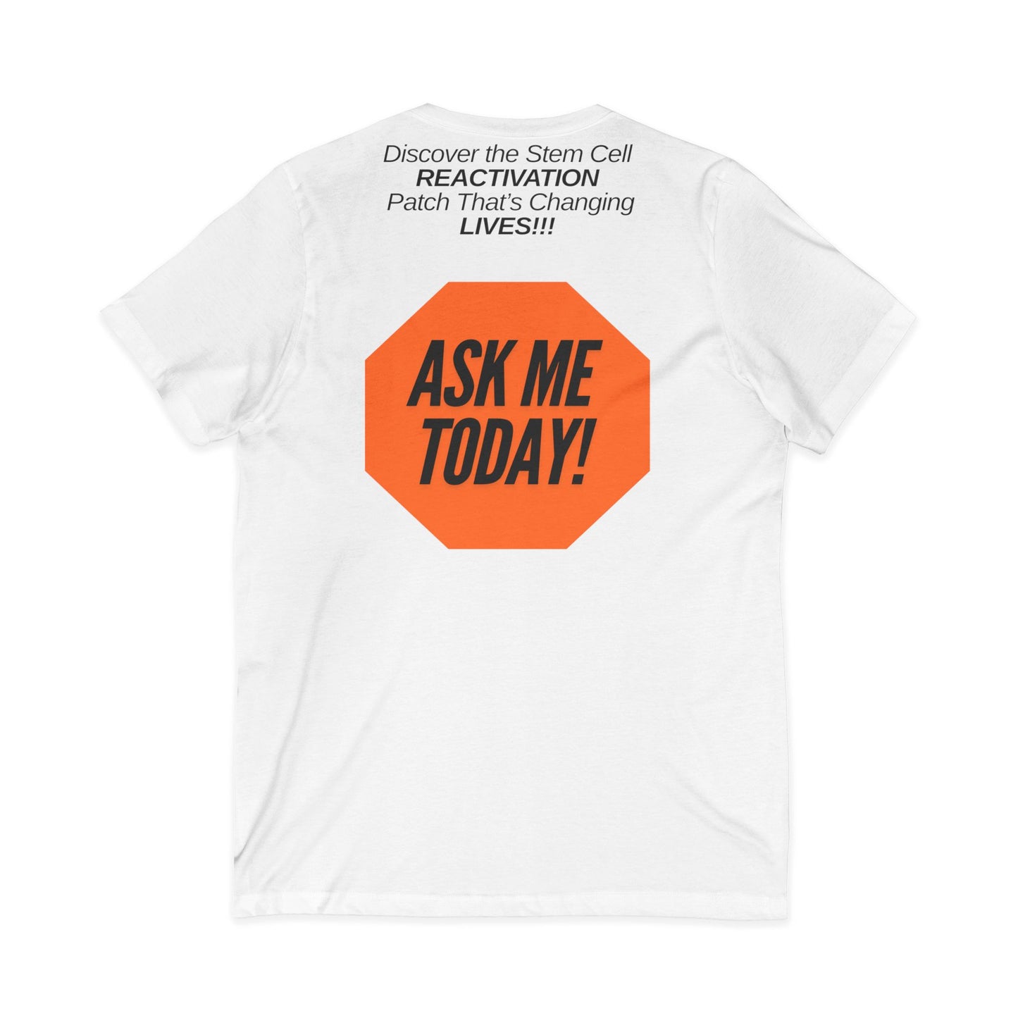 Unisex Stem Cell Reactivation Patch V-Neck Tee