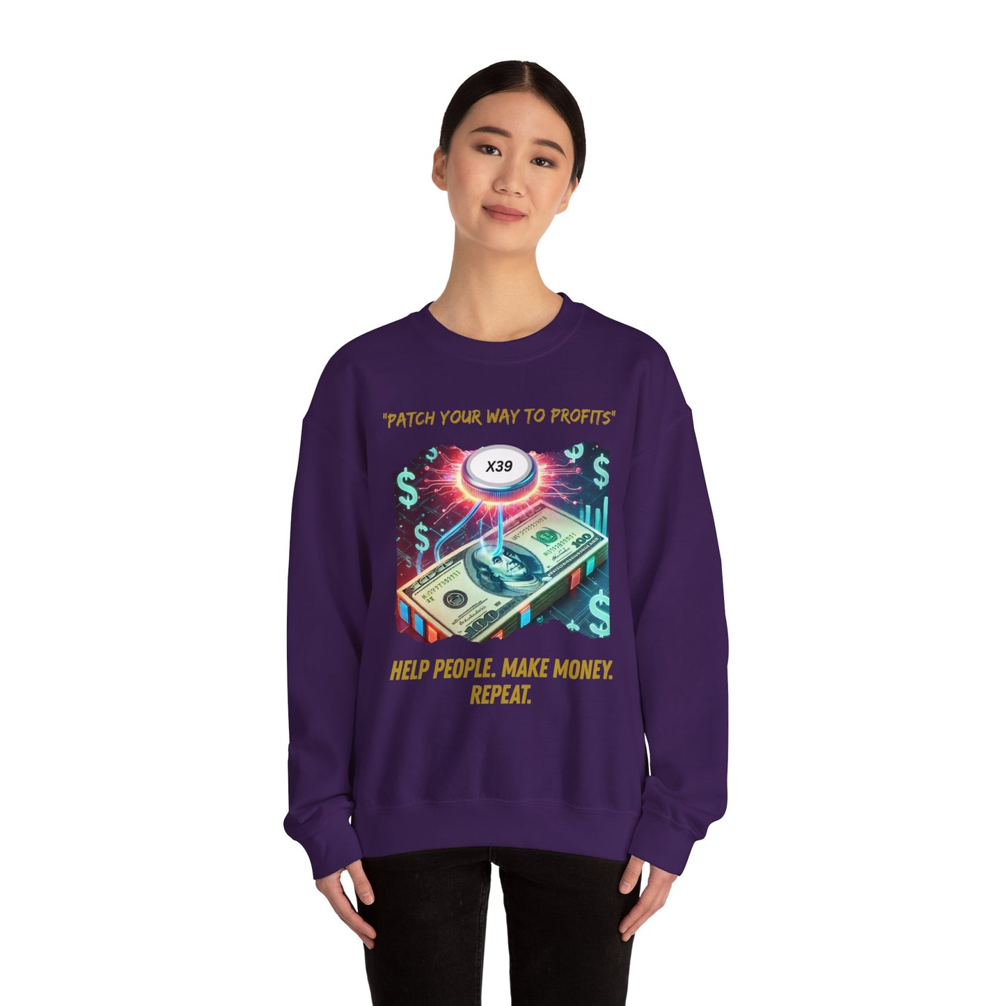 Patch Your Way To Profits Crewneck Sweatshirt