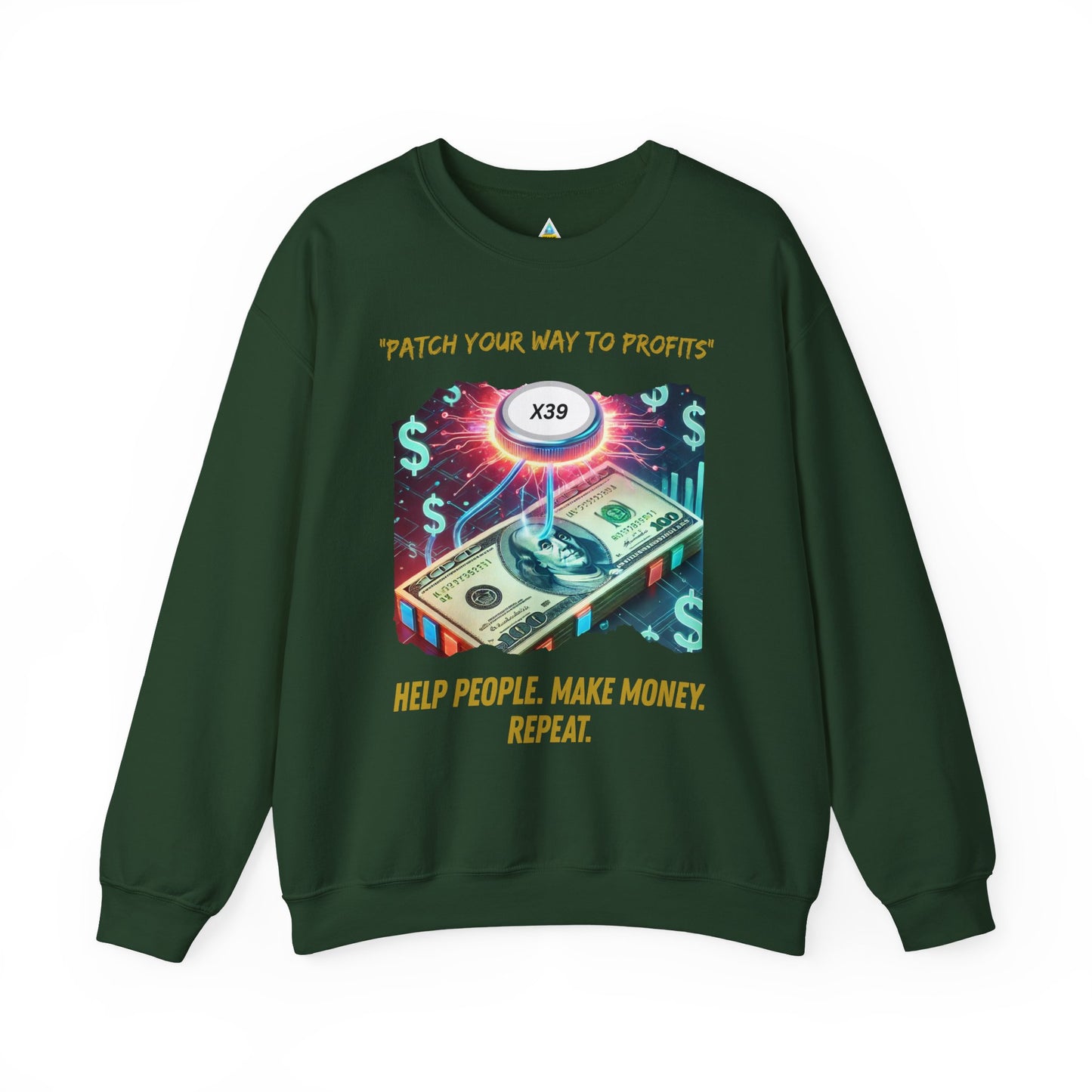Patch Your Way To Profits Crewneck Sweatshirt