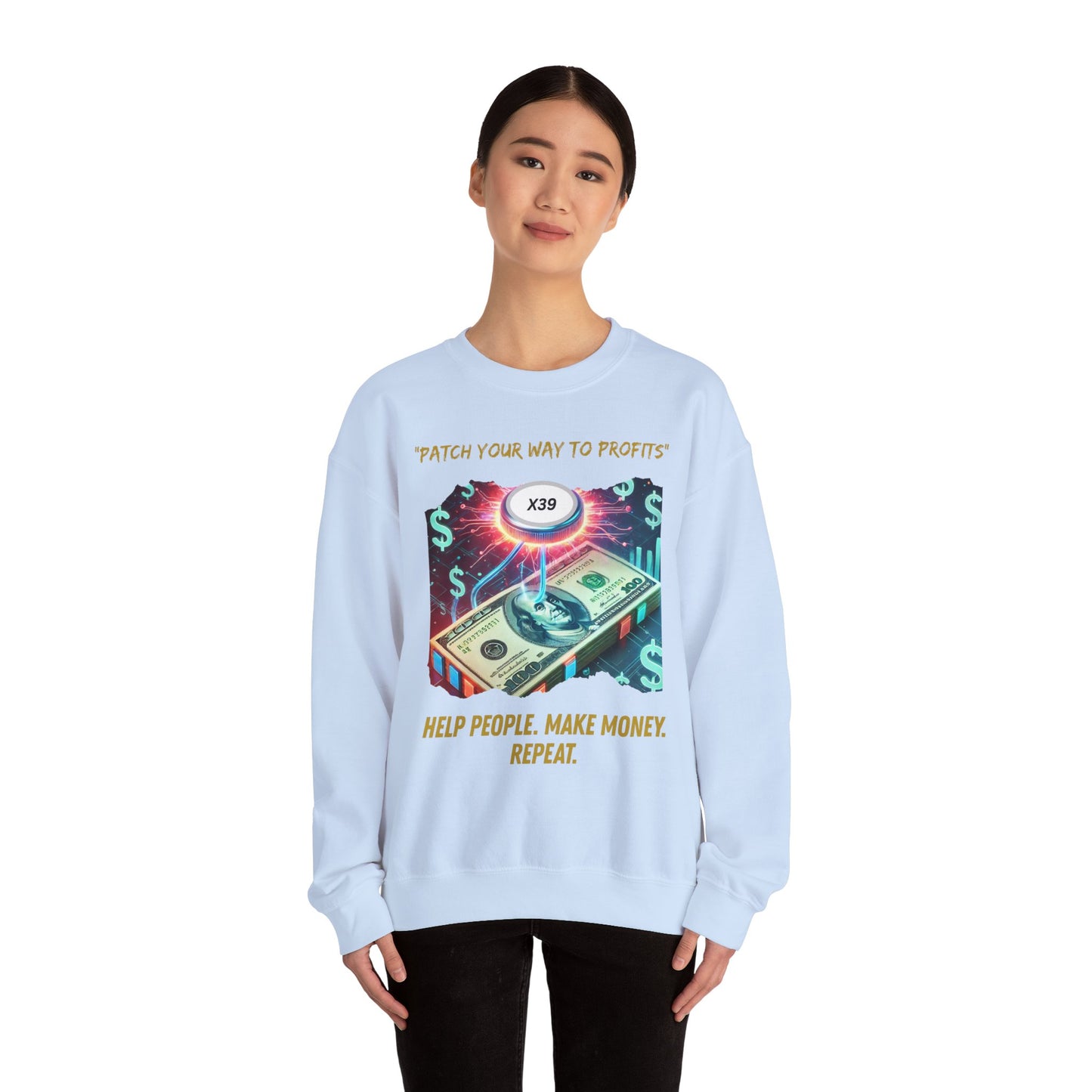 Patch Your Way To Profits Crewneck Sweatshirt