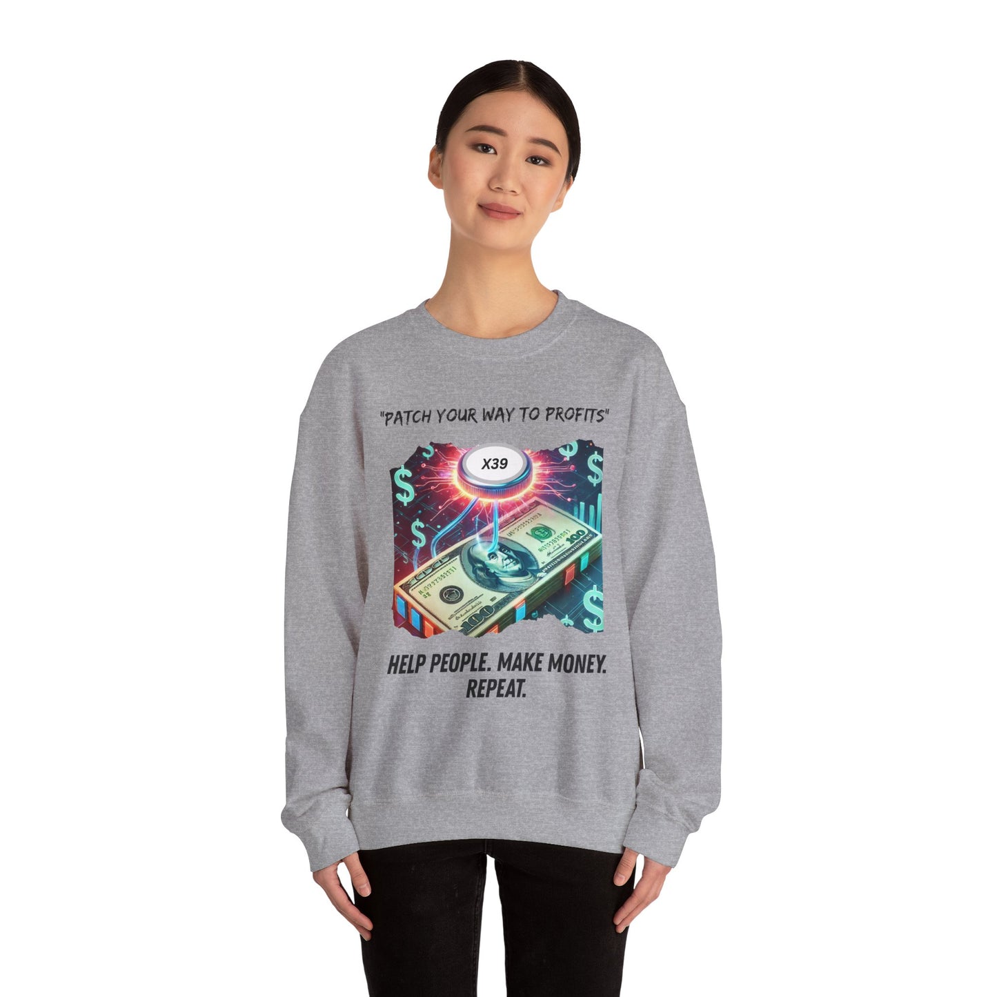 Patch Your Way To Profits Crewneck Sweatshirt