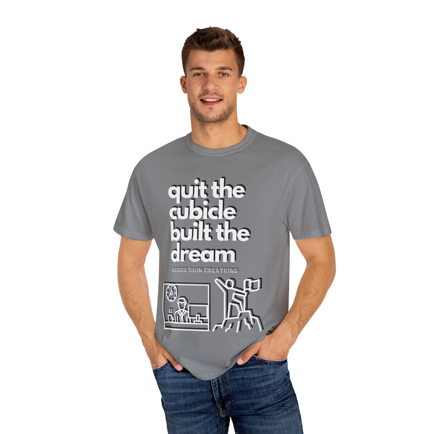 Goodbye Cubicle Unisex Garment-Dyed T-shirt